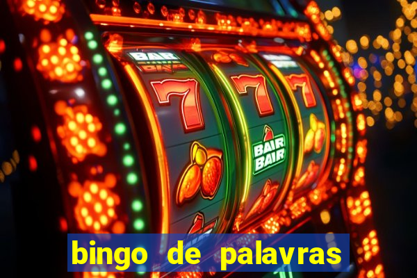 bingo de palavras 3 ano